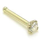 Gold Genuine Diamond Nostril Stud