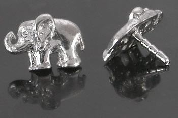 14kt White Gold ELEPHANT For BioPlastic Nose Screw Stem or Labret BioPlast
