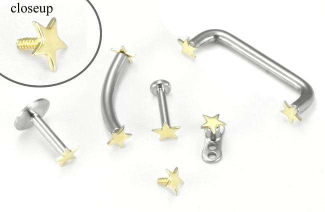Flat Star Gold Top - Threaded