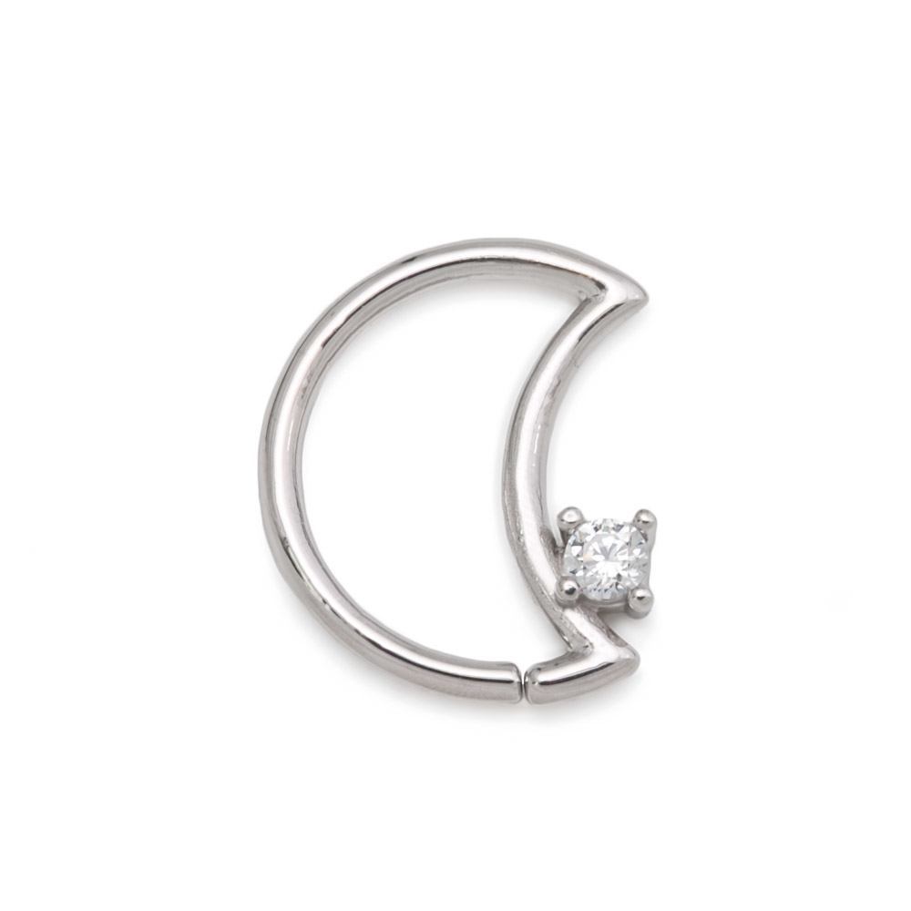 Gold Crescent Moon Seam Ring
