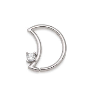 Gold Crescent Moon Seam Ring