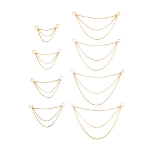14kt Yellow Gold Triple Box Chain