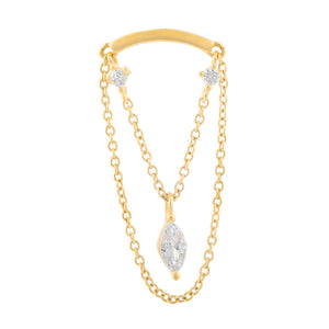 Gold Hidden Helix Top - Threadless