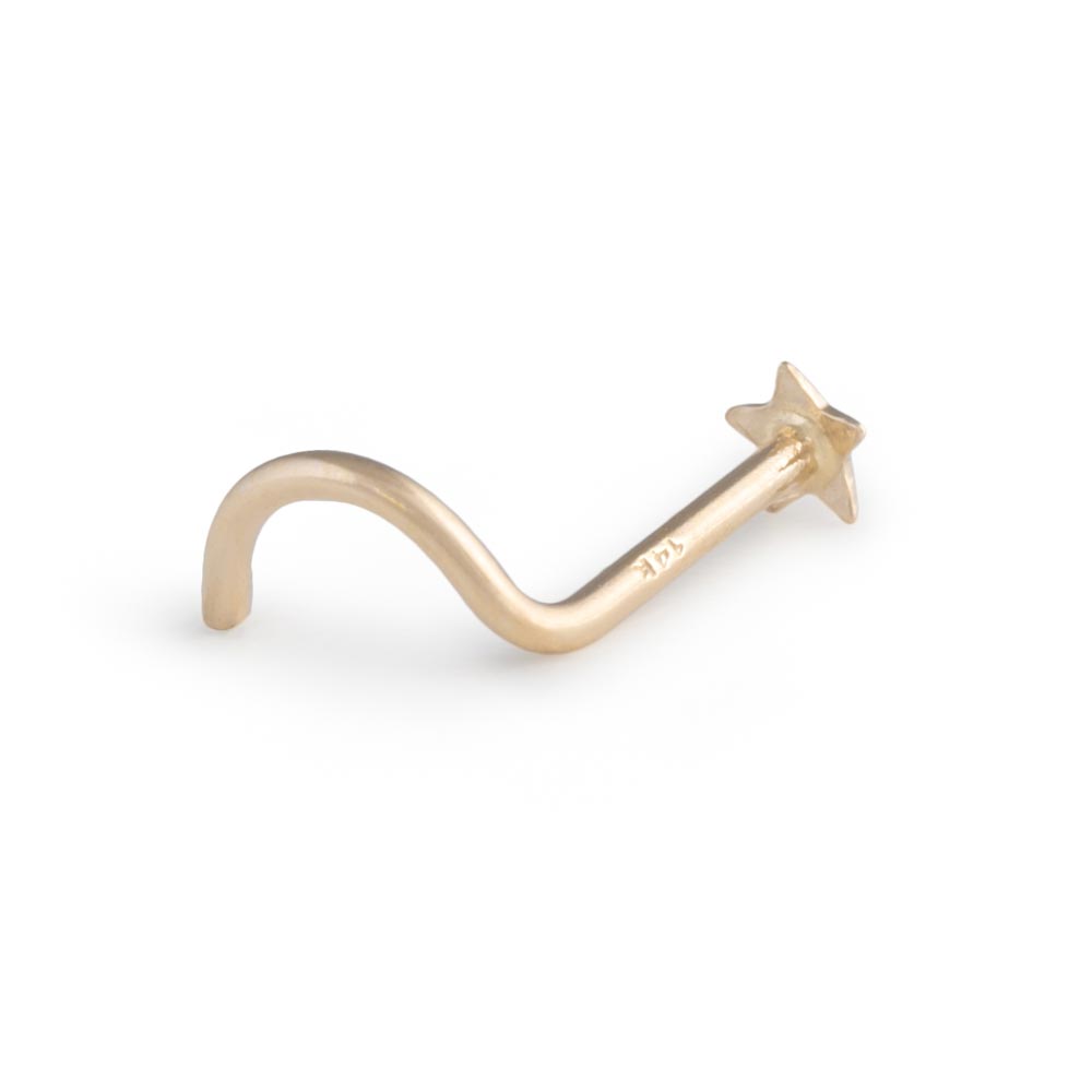 Gold Star Nostril Screw - Right Bend