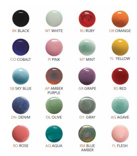 Gorilla Glass Color Front Double Flared Plug — Price Per 1