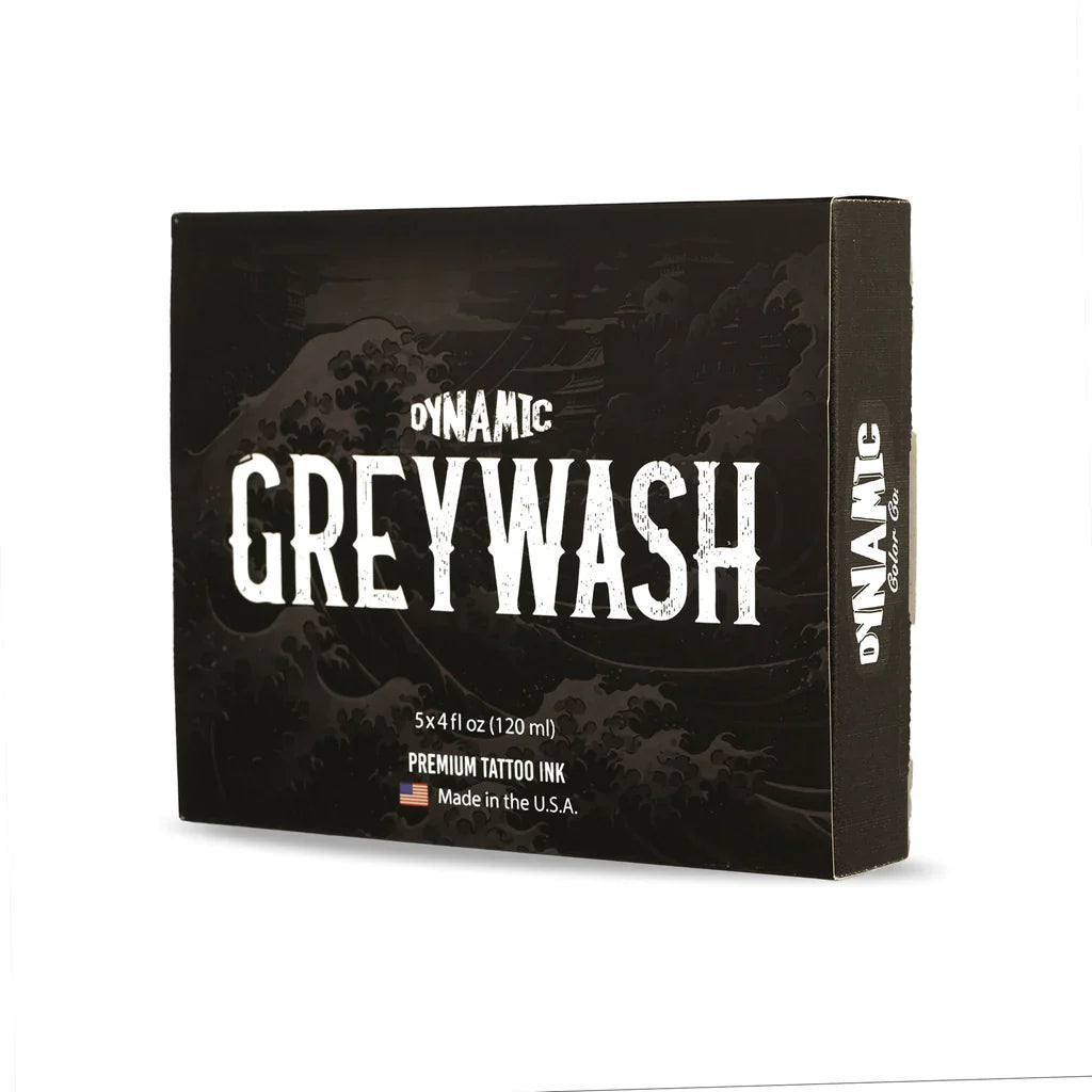 Dynamic Greywash Tattoo Ink Set with Mixing Solution — 5 Bottles