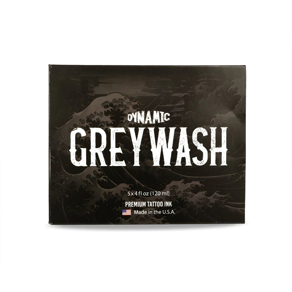Dynamic Greywash Tattoo Ink Set with Mixing Solution — 5 Bottles