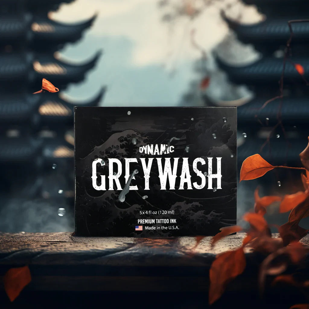 Dynamic Greywash Tattoo Ink Set with Mixing Solution — 5 Bottles