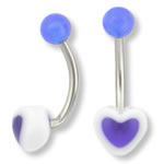 14g 7/16" Acrylic Star & Heart Belly Ring Mix - Price Per 10