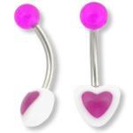 14g 7/16" Acrylic Star & Heart Belly Ring Mix - Price Per 10