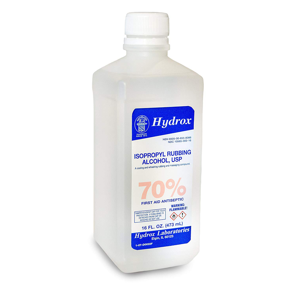 Alcohol 70% Isopropyl - PINT 16oz.