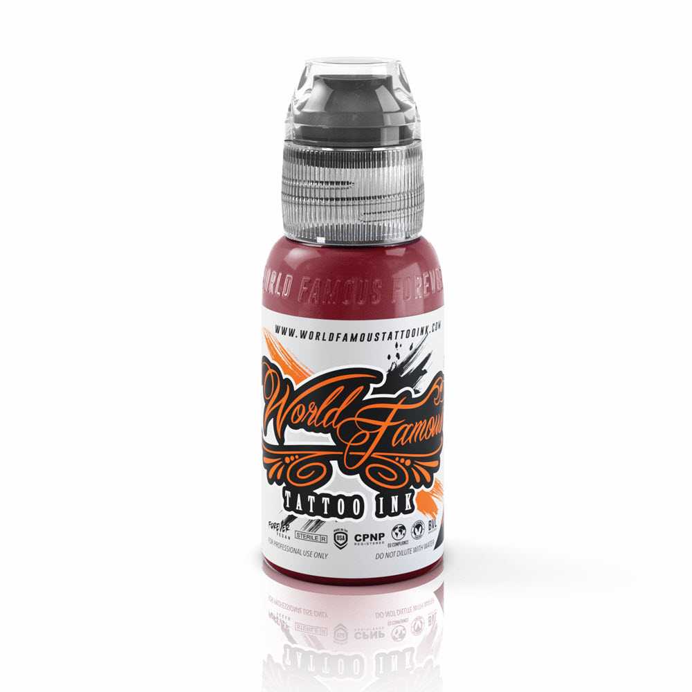 World Famous Tattoo Ink – All Maroon Colors – 1/2oz Bottle