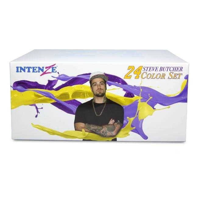 Steve Butcher 24 Color Set — Intenze Tattoo Ink — 1oz Bottles