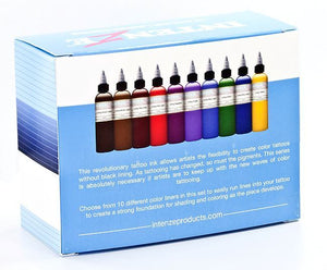 Color Lining 1oz Series — Intenze Tattoo Ink — 10 Bottles