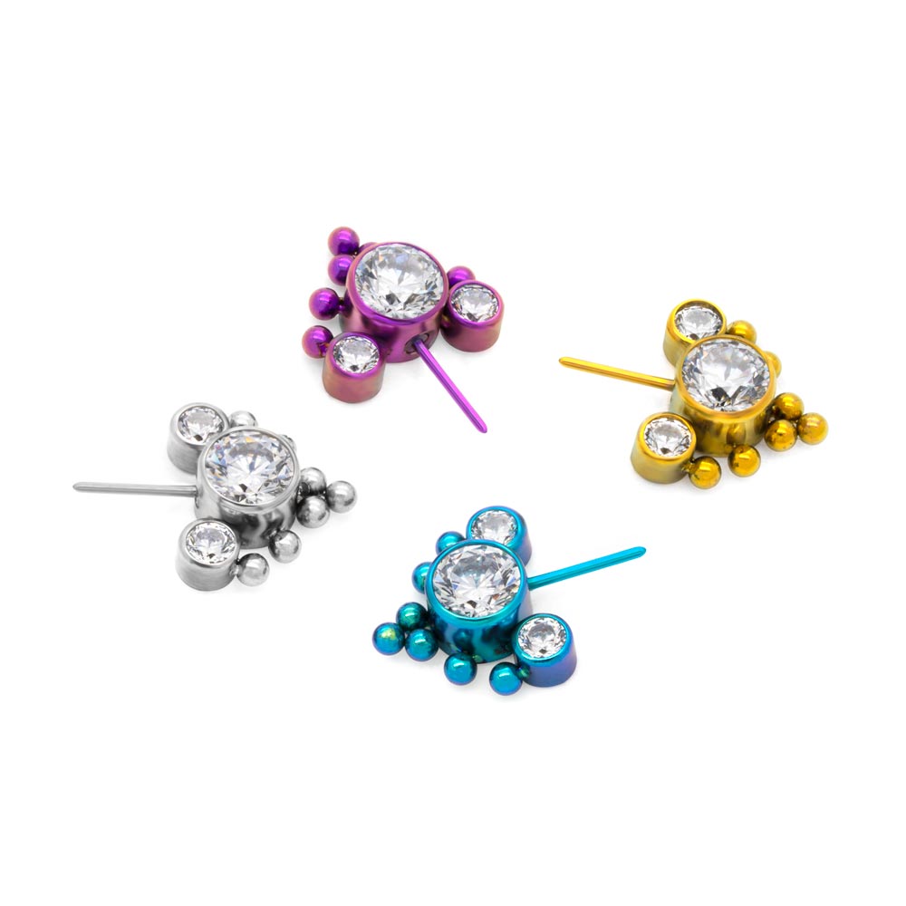 Navi Gemmed Titanium Top - Threadelss