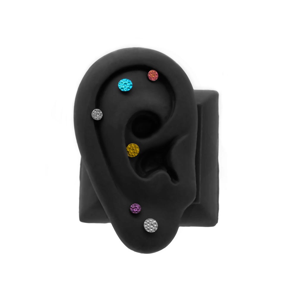 Hammered Disc Titanium Top - Threadless