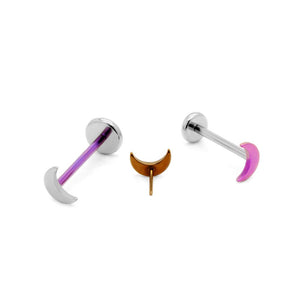 Crescent Moon Titanium Top - Threadless