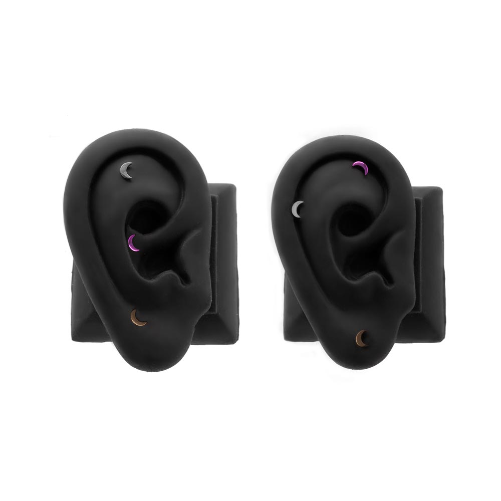 Crescent Moon Titanium Top - Threadless