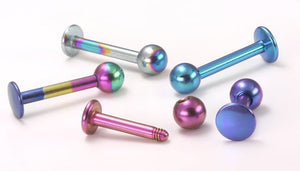16g Titanium Grade 23 Labrets 1/4" - 3/8" 18 Color Choices