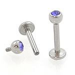 14g Internal Jeweled Steel Labret — Price Per 1