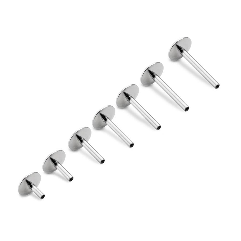 18g Internal UFO Rounded Disc Steel Labret Post — Version 1 — Price Per 1