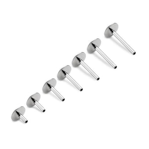 18g Internal UFO Rounded Disc Steel Labret Post — Version 1 — Price Per 1