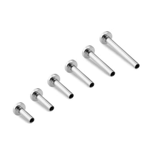 14g Internal Flat Back Disc Steel Labret Post — Price Per 1