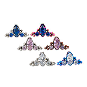 Baroque Tiara Titanium Top - Threadless