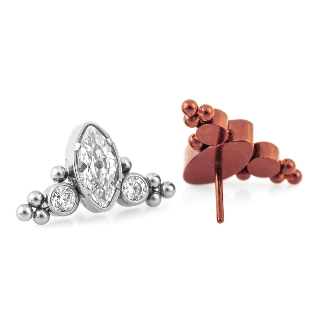 Baroque Tiara Titanium Top - Threadless