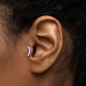 Crescent Bar Titanium Top - Threadless