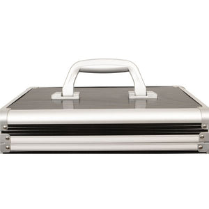 Professional Travel Case for Tattoo, Piercing, and PMU Supplies — Aluminum Finish