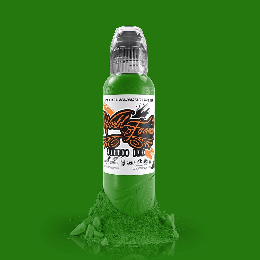 World Famous Tattoo Ink – All Green Inks – 1/2oz Bottle