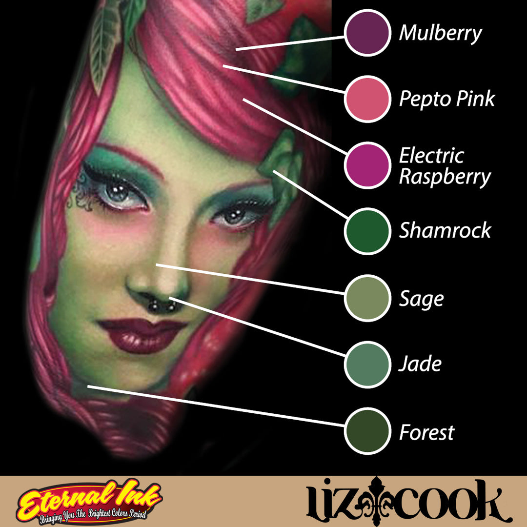 Liz Cook Signature Series Set of 12 — 1oz Bottles — Eternal Tattoo Ink
