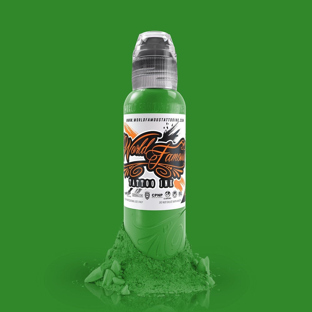World Famous Tattoo Ink – All Green Inks – 1/2oz Bottle