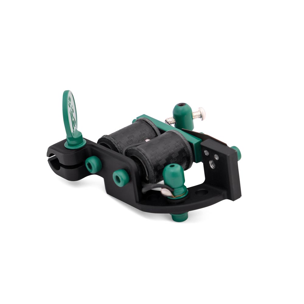 Right Stuff Lucky TrueLiner ALU Coil Tattoo Machine — Black/Green