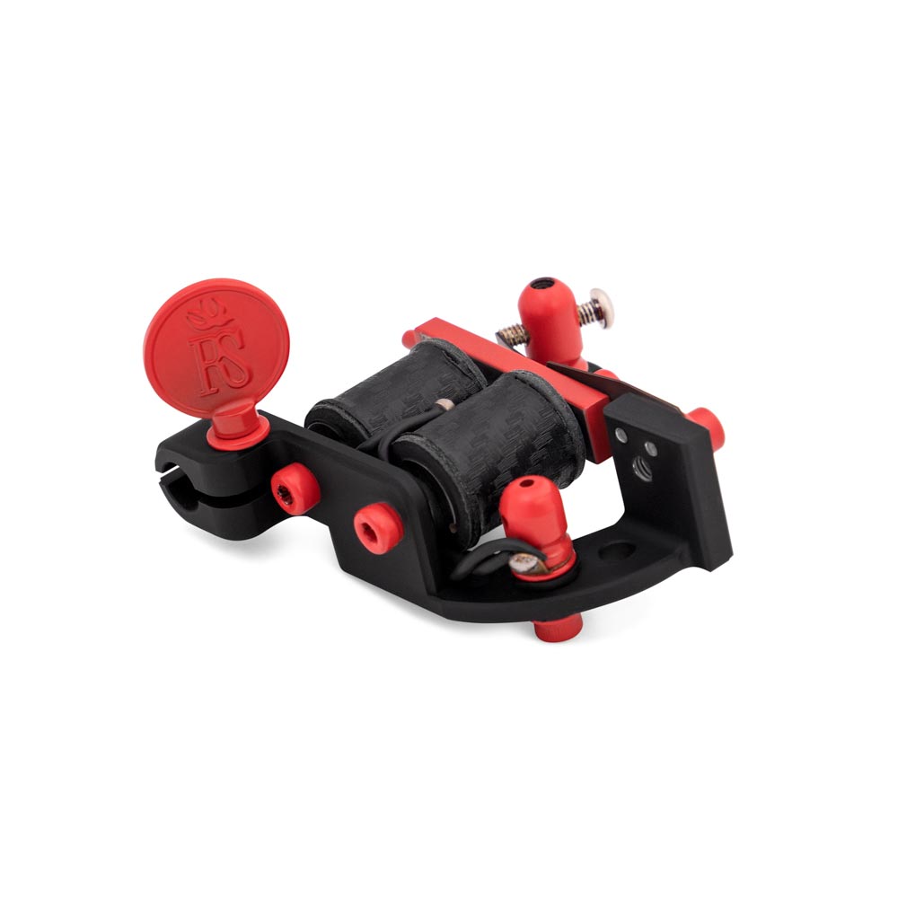 Right Stuff Lucky TrueLiner ALU Coil Tattoo Machine — Black/Red