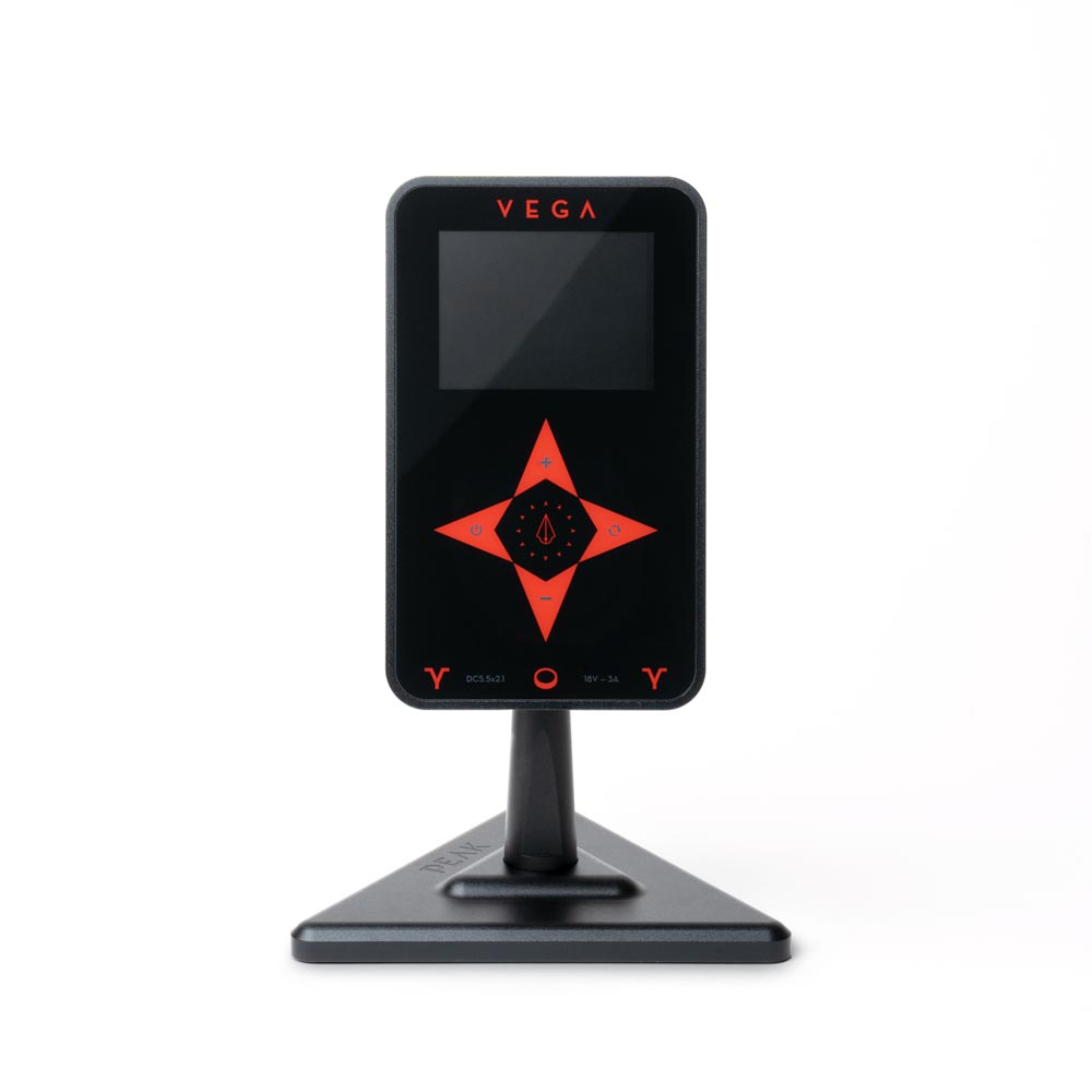 Peak Vega Tattoo Power Supply — Black Aluminum