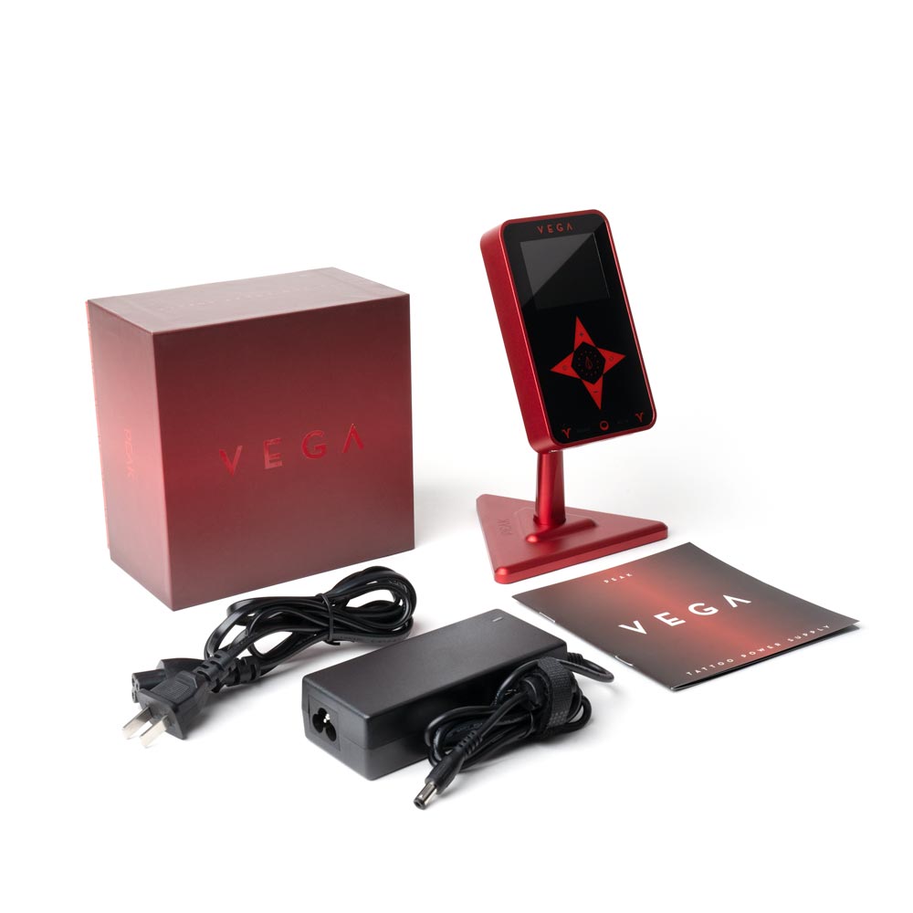 Peak Vega Tattoo Power Supply — Red Aluminum