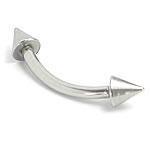 16g Micro Bent Barbell with Cones - External Threading Eyebrow-Rook-Tragus Piercings
