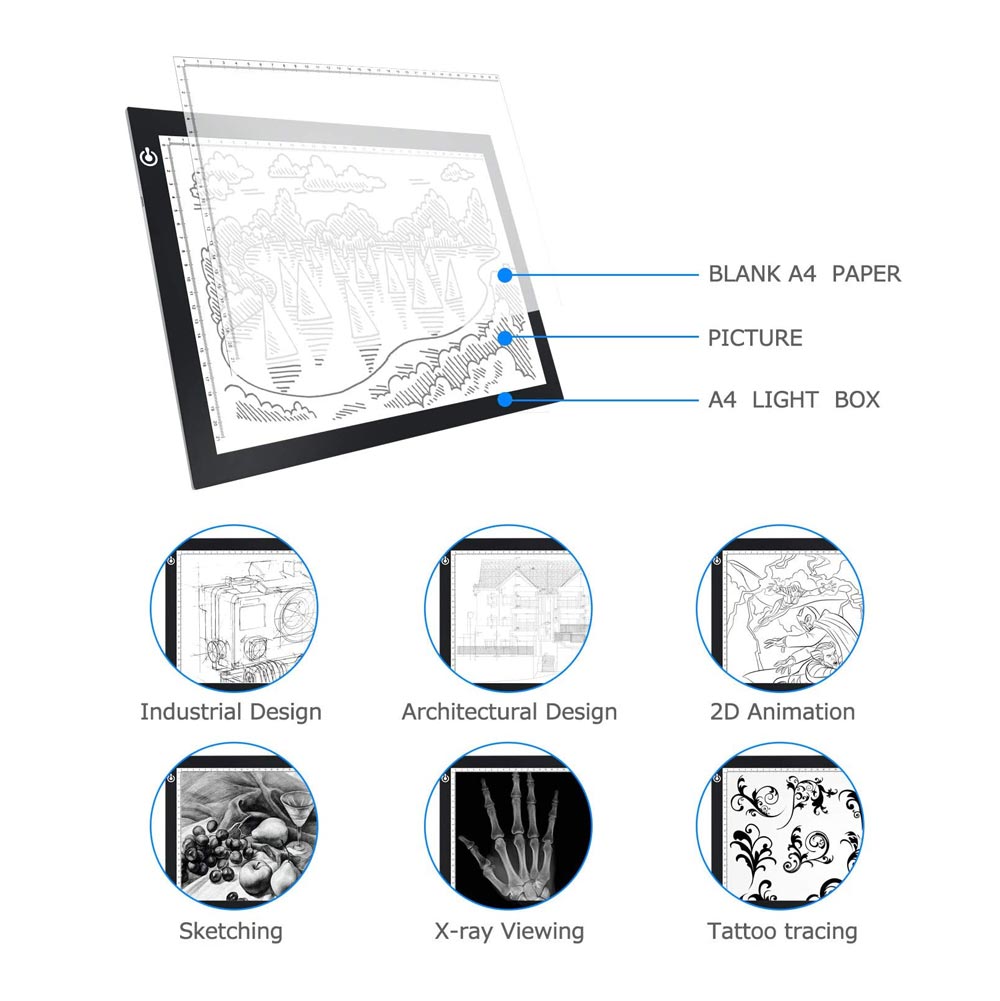 Ultra Thin Light Box — Perfect for Tattoos — 110v–220v