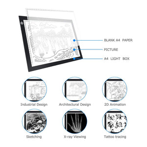 Ultra Thin Light Box — Perfect for Tattoos — 110v–220v