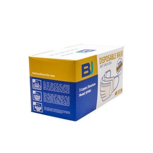 Disposable Face Masks — Box of 50 — Blue or Black