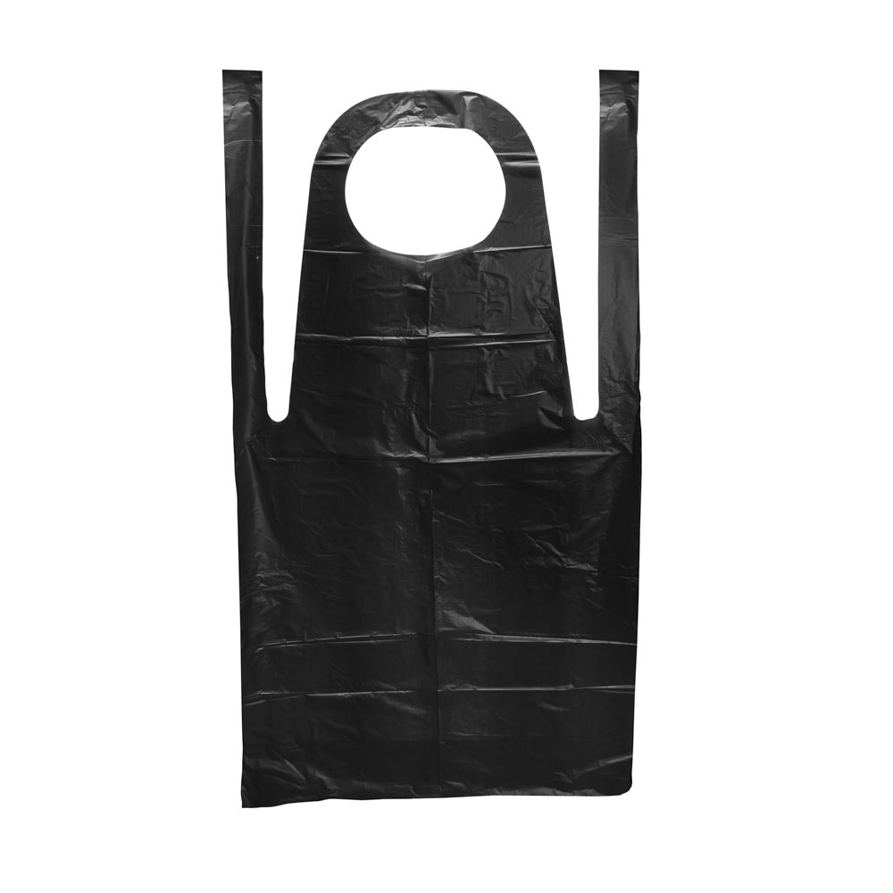 Saferly Disposable Black Aprons — Pack of 100