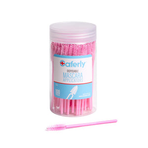 Saferly Disposable Mascara Applicators — Tub of 100