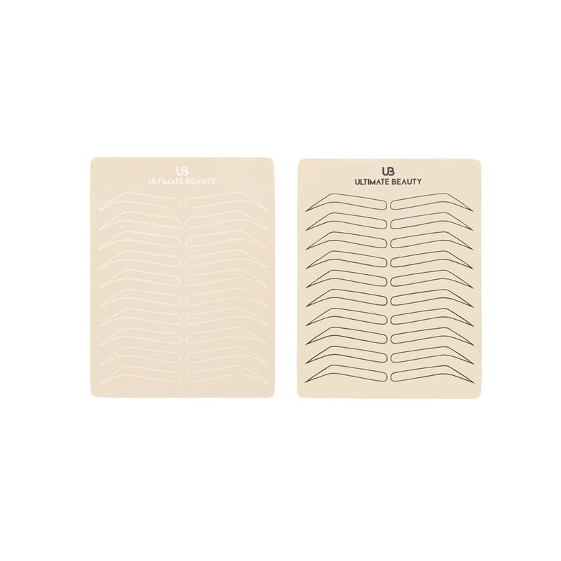 Ultimate Beauty Eyebrow PMU Practice Sheet — Double-Sided