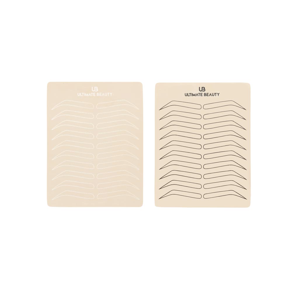Ultimate Beauty Eyebrow PMU Practice Sheet — Double-Sided