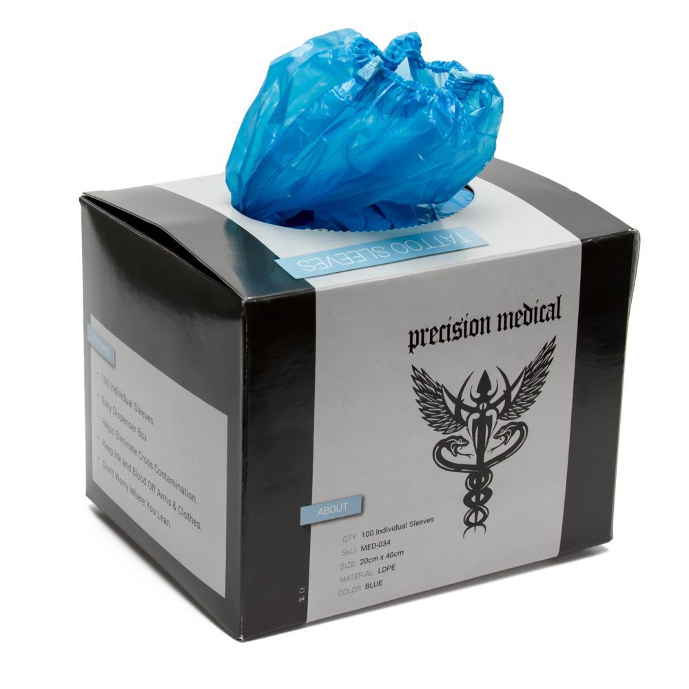 Precision Tattoo Sleeves to Prevent Cross-Contamination — Box of 100 Sleeves