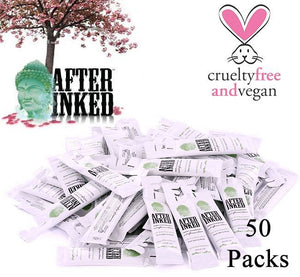 After Inked Tattoo Moisturizer and Lotion — Tattoo Aftercare — Case of 50 Pillow Packs