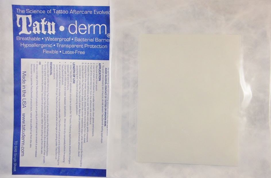 Tatu-Derm Sheet - Tattoo Aftercare System for the Tattoo Artist