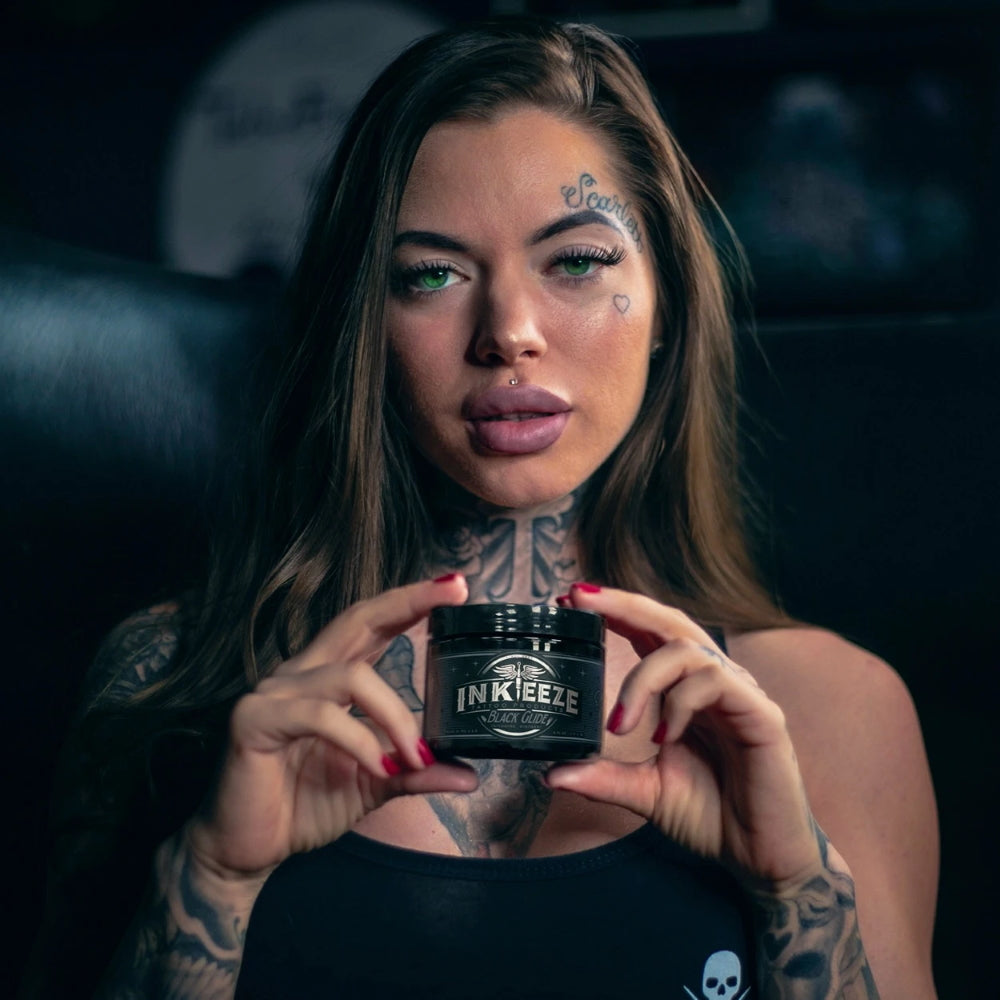 INK-EEZE Black Glide Tattooing Ointment — 6oz Jar